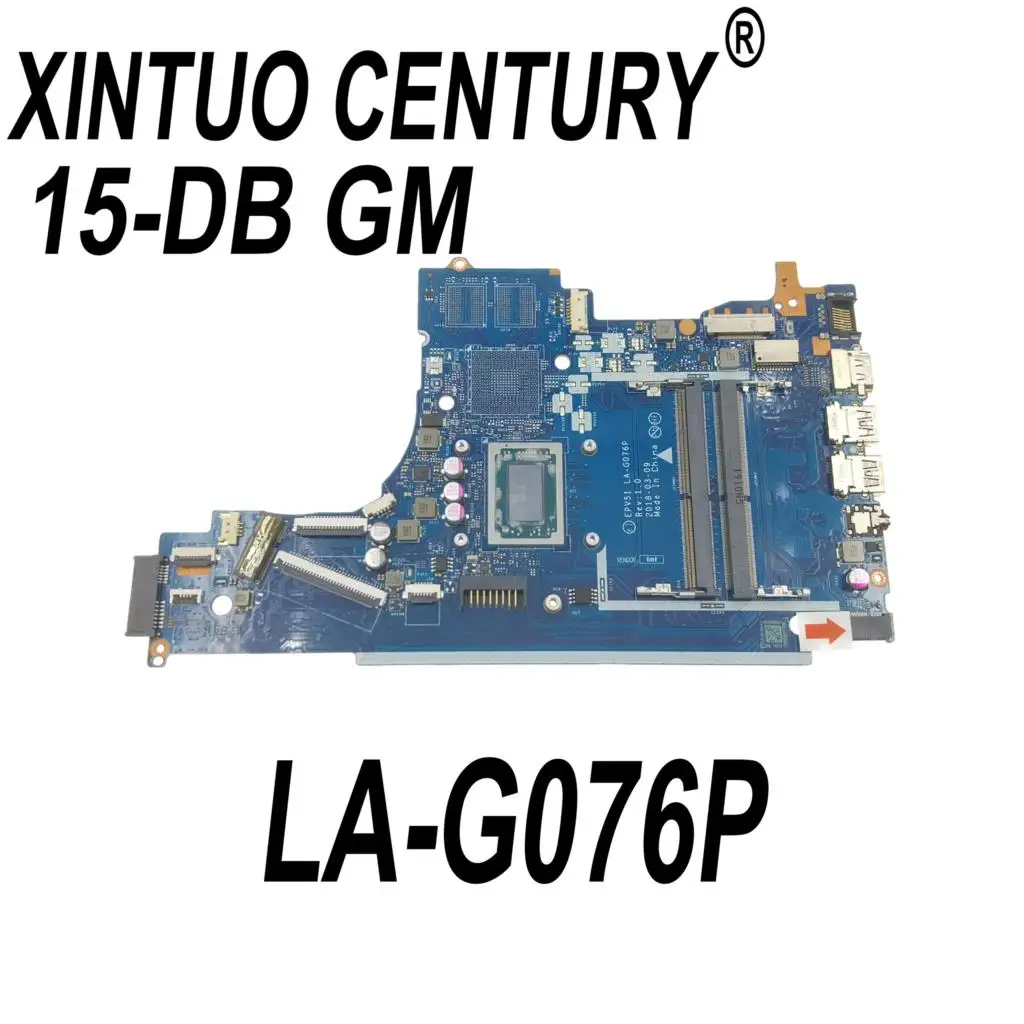 L20666-601 for HP 15T-DB 15-DB Laptop Motherboard LA-G076P with CPU Ryzen 3 2200U YM2200 DDR4 100% Test Work