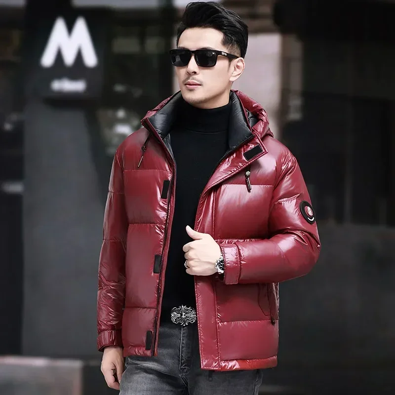 Men's Designer Short Down Jacket Winter Thickened Coat Heating 2024 New Goose Down Luxury Men's Tops Super Filling High-end