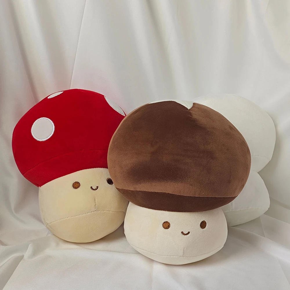 New cute cartoon mushroom doll grab machine doll bag plush doll pillow