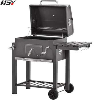휴대용 간편한 설치 가족 바베큐 스토브, 안뜰 대형 사각형 숯 그릴, 바베큐 그릴 난방 스토브