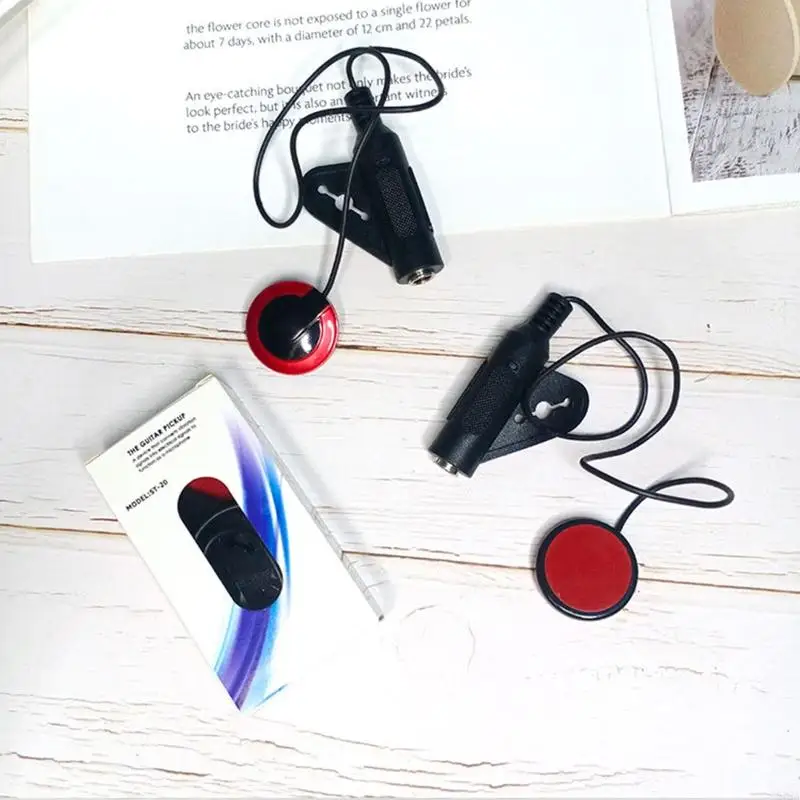 573A Transducer Pickup Piezo Contact ไมโครโฟนสำหรับกีตาร์เบสไวโอลิน Banjo Ukulele