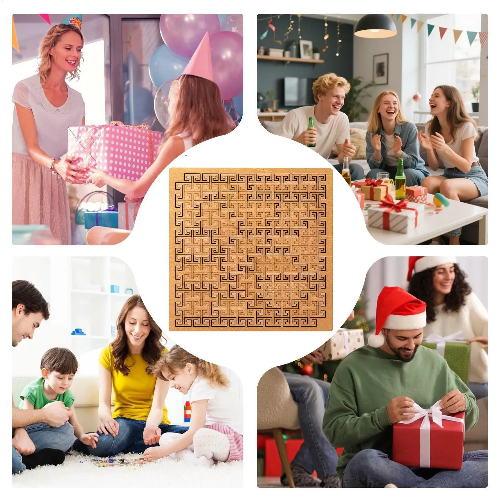 나무 퍼즐 두뇌 자극 활동 미로 도전 나무 퍼즐 어린이 청소년 소년 소녀 크리스마스 교실 유치원용