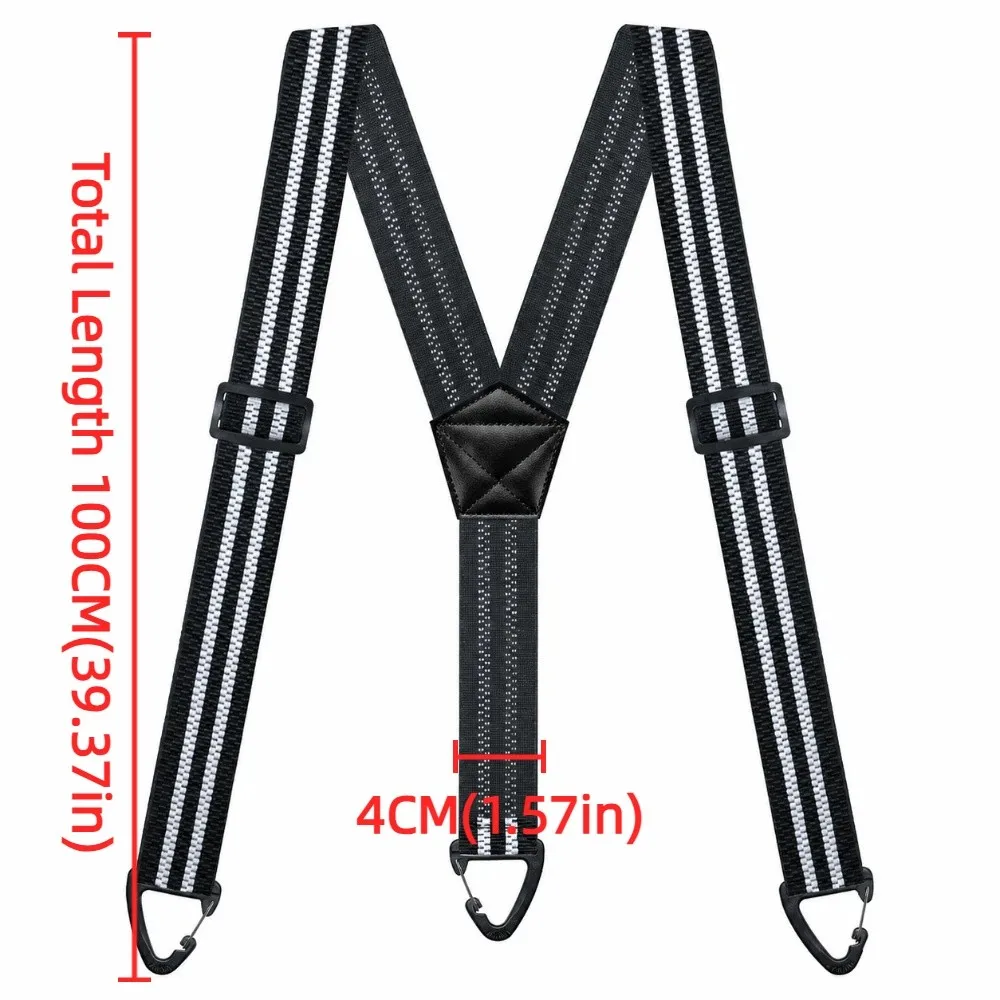Elastic Men Work Suspenders Y-back Adjustable Heavy Duty Suspenders Convenient with 3 Snap Loop Wide Trouser Pants Braces Daily