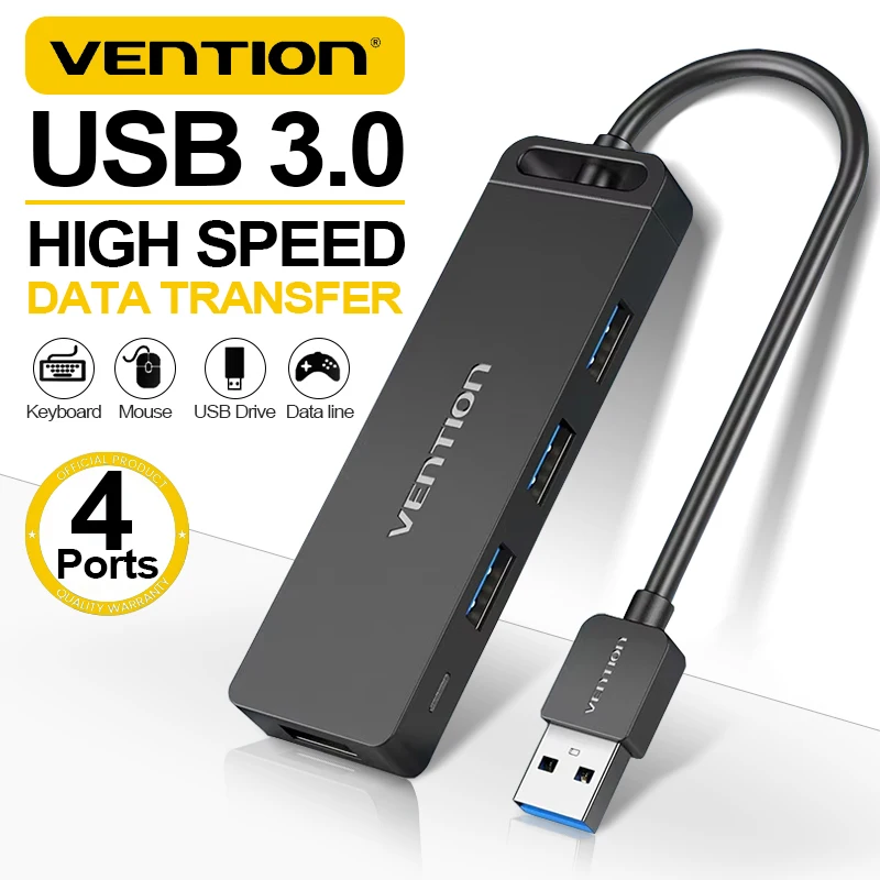 Vention USB 3.0 Hub 4 Ports USB 2.0 Docking Station Splitter For Keyboard Mouse MacBook Pro Laptop Desktop PC PS 5 Xbox Adapter