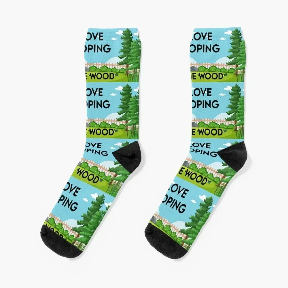 

i love pooping in the wood funny saying gift Socks funny gift Climbing Socks Women Men's