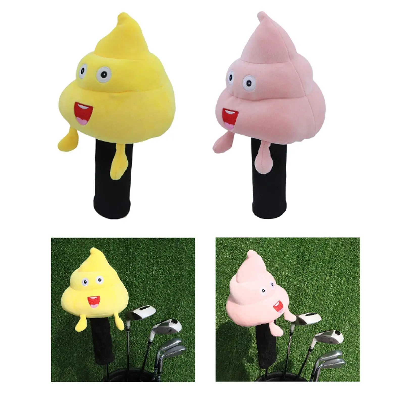 

Poop Plush Driver Head Cover Scratch Resistant Women Men Soft Gift Protector