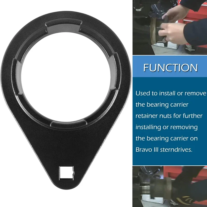 for Mercruiser Bravo III Three 3, Bearing Carrier Retainer Nuts Tool 91-8053741 & Blackhawk Drive Bearing Carrier Tool 91-805374