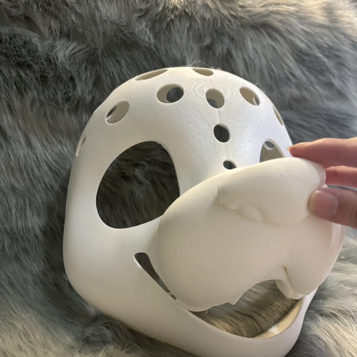 

Kemono Base Mask Small Dog 3D Printing Semi Realistic Beast Suit Skull Cosplay Costume Accessorie