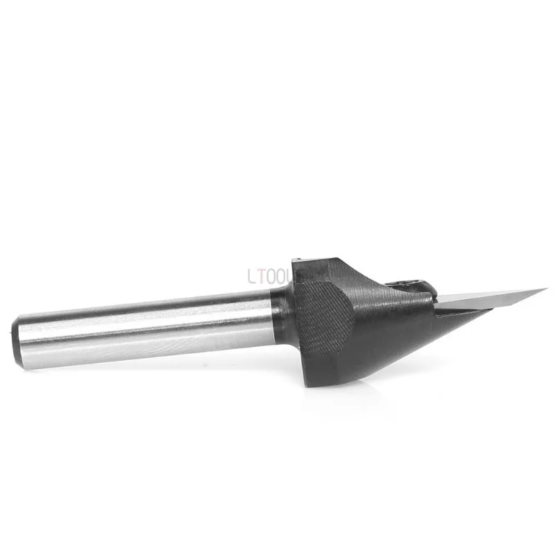 Imagem -06 - V-groove Slotting Router Bit para Carpintaria Gravação 3d Fresas Cnc Insert Shank Chanfrar 45 Graus mm