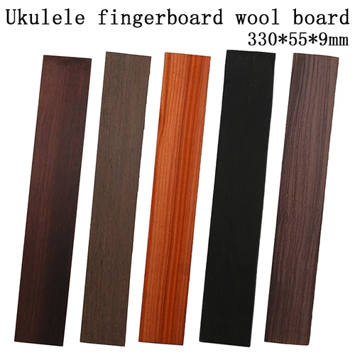 Diapasón de guitarra ébano wengué Rosa Padauk Ziricote arce Cocobollo Katalox Granadillo Material para hacer diapasón 330*55*9mm