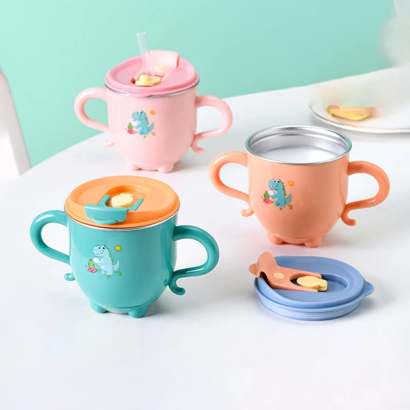 

Детская чашка для воды, домашний термос из нержавеющей стали с защитой от падения, бутылка для питья молока, чашка для воды, детская чашка для молока