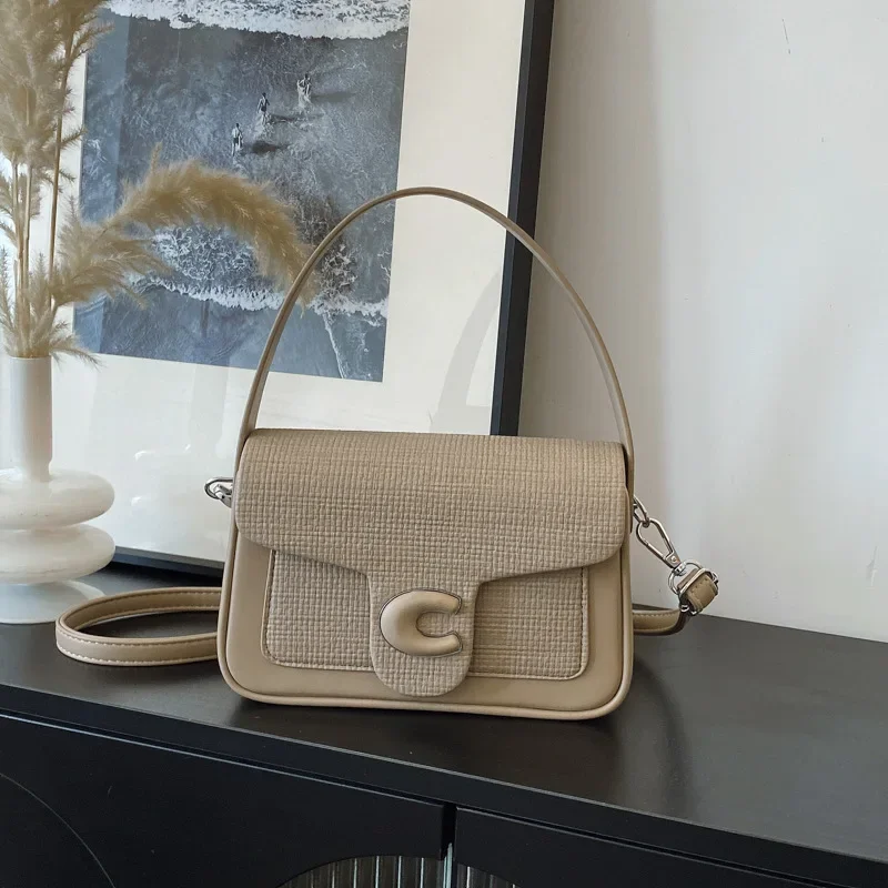 

Elegant Women's Square Bag - Minimalist Premium Texture 3-Way Carry: Handheld/Shoulder/Crossbody