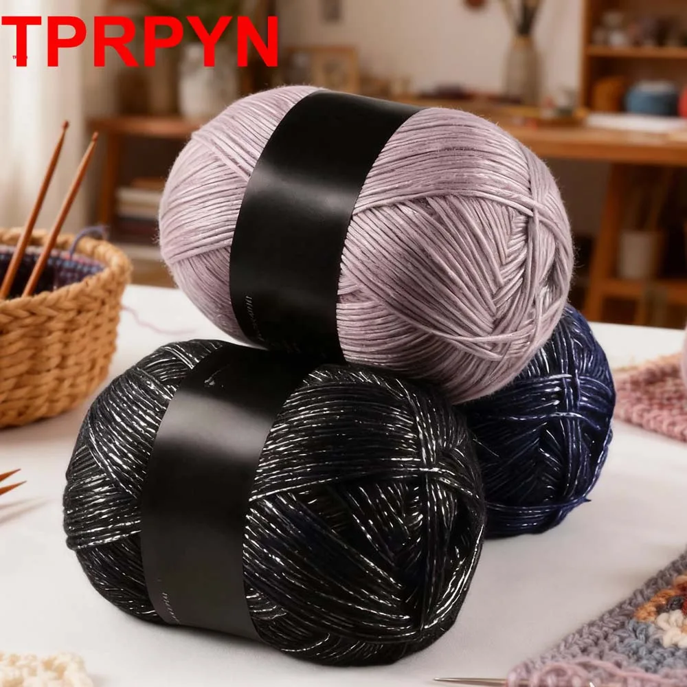 100g 1Pc Hand knitting Metallic cotton Yarn silk acrylic Yarn to knit sweater blanket hat line Crocheting bag slipper Thread