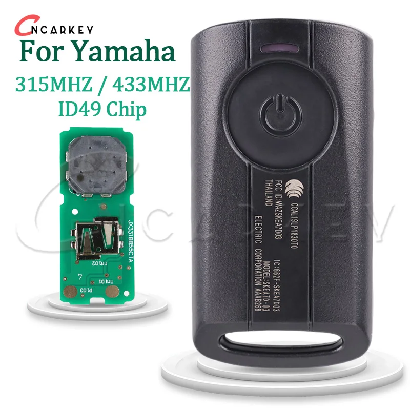 

Smart Key Tag for Yamaha XMAX 300 NVX 155 Motorcylce Scooter QBIX AEROX JAUNS B5X Card 315mhz 433MHz ID49 Chip Car Remote Fob