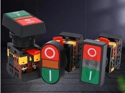 APBB-22N/25 AS-22N/25 PPBB-30N APBB-22&25N AC ON/OFF START STOP 1NO 1NC 2 Buttons 22N Momentary Double Head Push Button Switch