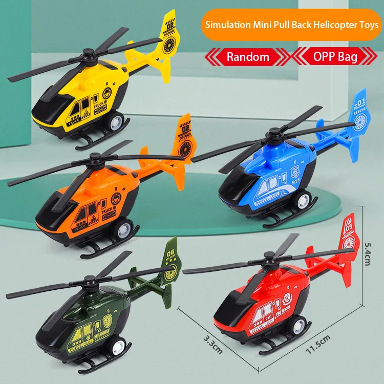 5 stuks kinderen speelgoed vliegtuigen simulatie mini pull back helikopter speelgoed desktop ornamenten creatieve traagheid vliegtuigen jongen geschenken