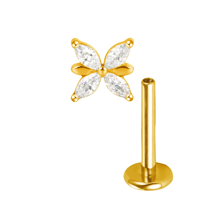 ASTM F136 Titanium Airplane Stud Earrings