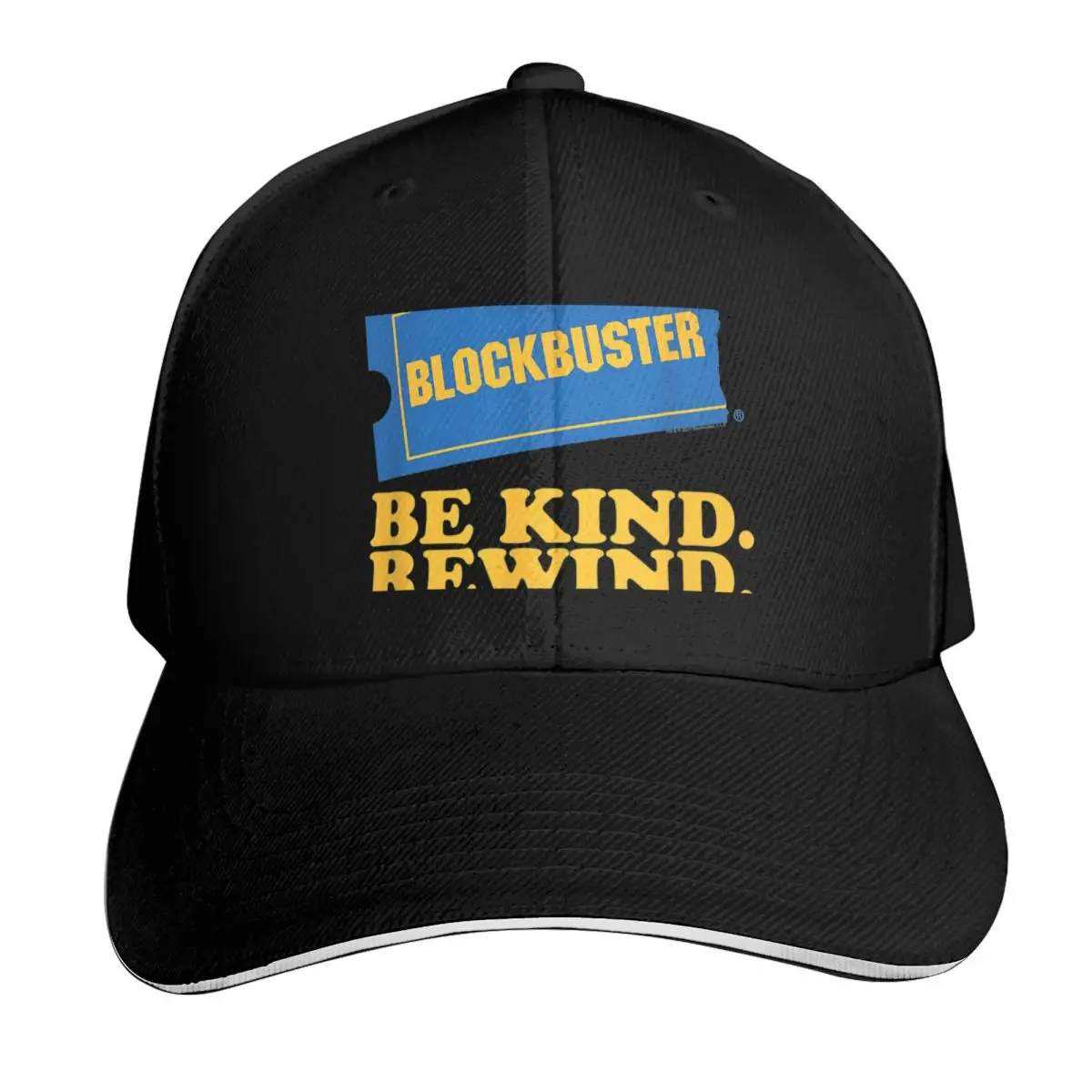 Blockbuster Be Kind Rewind Baseball Cap Icon Beach Outing Snap Back Hat funny hat Caps Male Women's