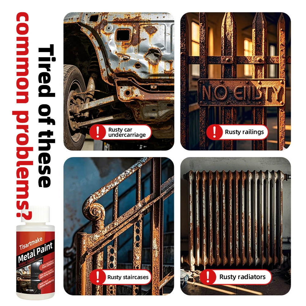 100ml Car Anti-rust Rust Remover Paste Multi Purpose Chassis Rust Converter Repair Protect Iron Metal Surfaces Maintenance Clean
