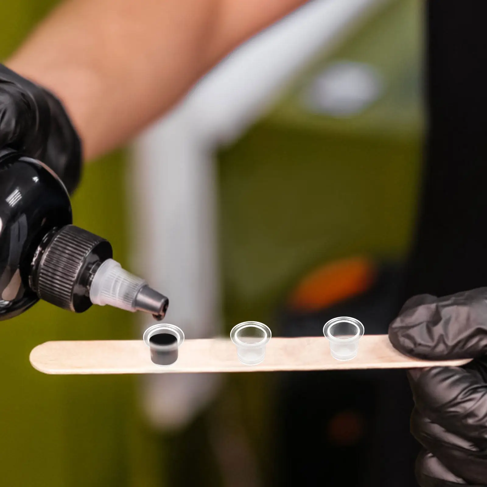 

80 шт. стаканчиков для тату-чернил из полипропилена, контейнеры для пигмента для татуировок, для профессиональных художников, начинающих и использования в салонах, с утолщенным устойчивым основанием