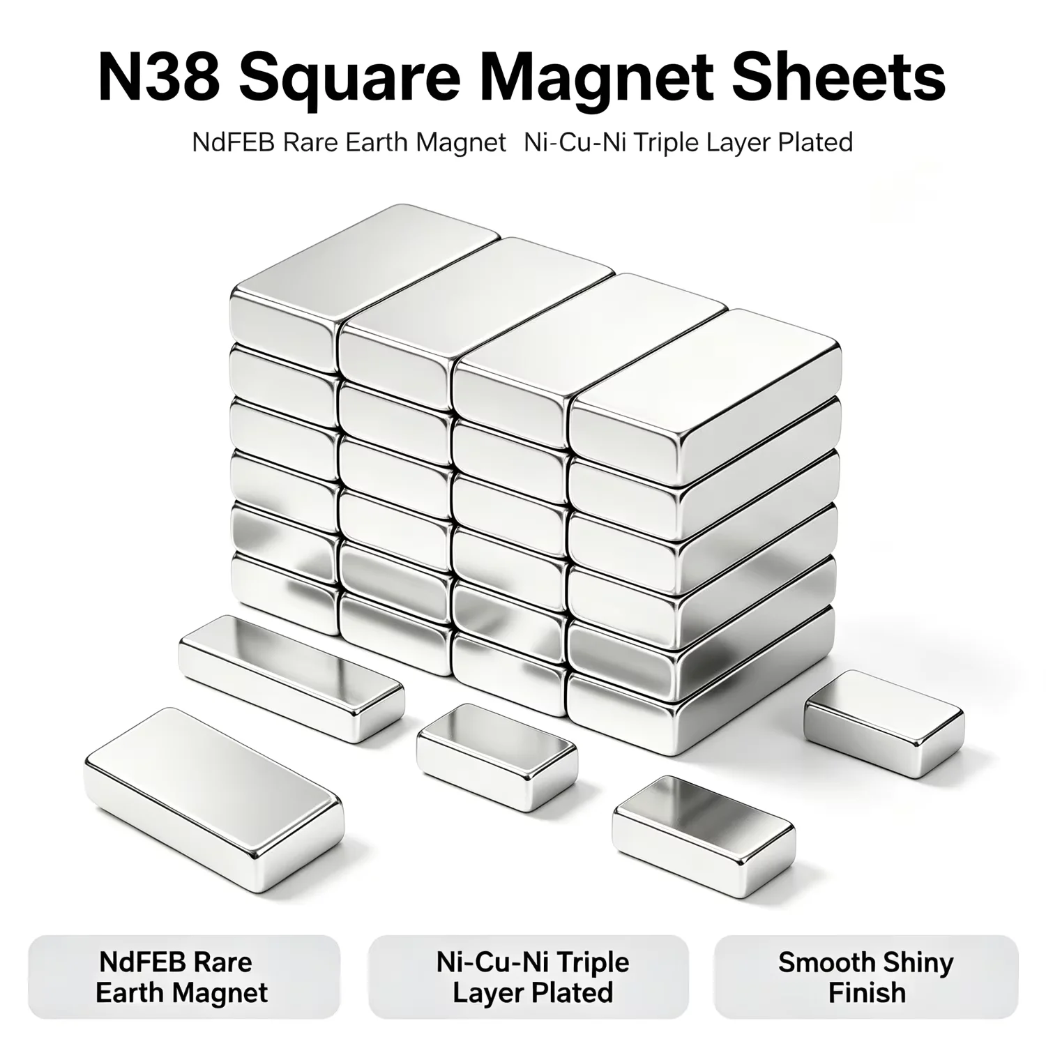 Super Strong Neodymium Magnets 10/15/20mm X 5/10mm X 3mm Block Magnets Square Magnets Refrigerator Stickers for Fridge DIY Build