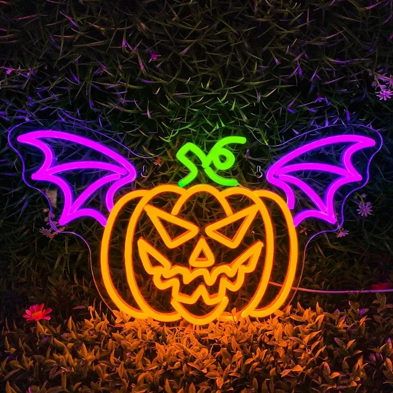 Imagem -05 - Halloween Neon Sign Decorações Funky Party Led Light Decoração de Parede