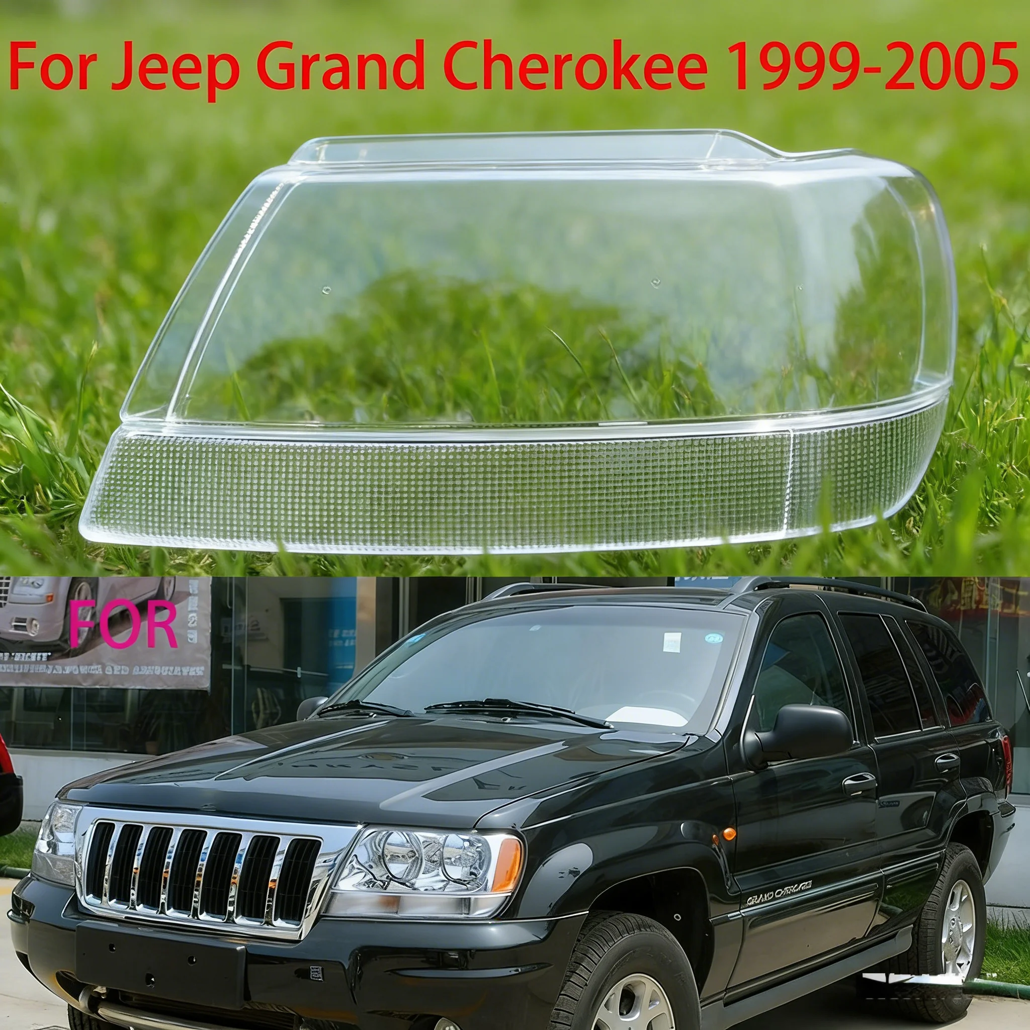 

For Jeep Grand Cherokee 1999-2005 Headlight Lampshade Headlight Glass LampshHeadlight Lampshade Headlight Glass Lampshade Shell