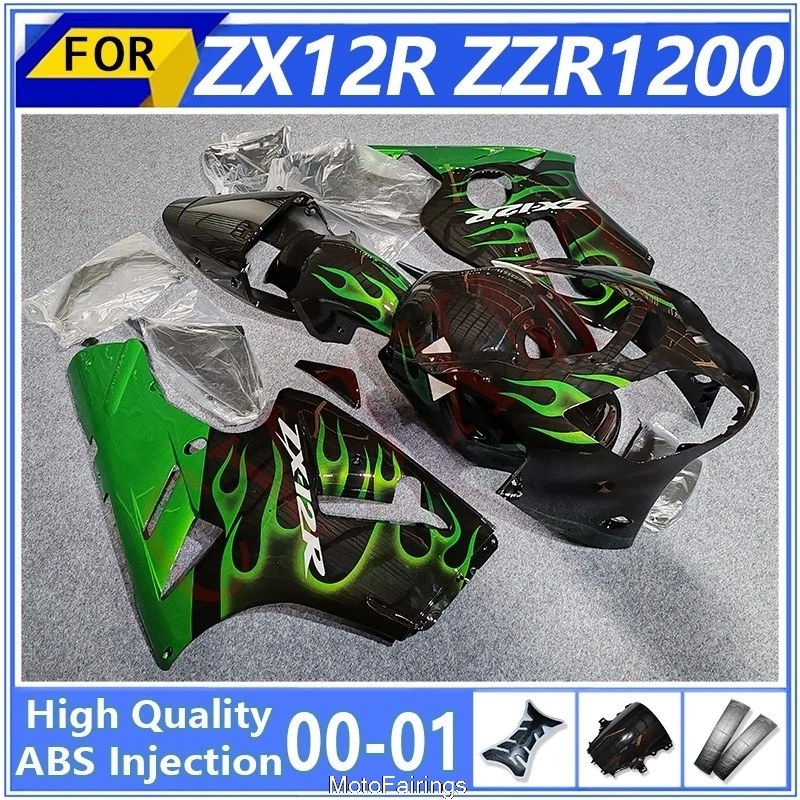

ABS Motorcycle Fairing Kit for Kawasaki ZX12R ZZR1200 2000 2001 Fairings ZX ZZR 12 12R 1200 00 01 Full Bodywork Cowl Cover