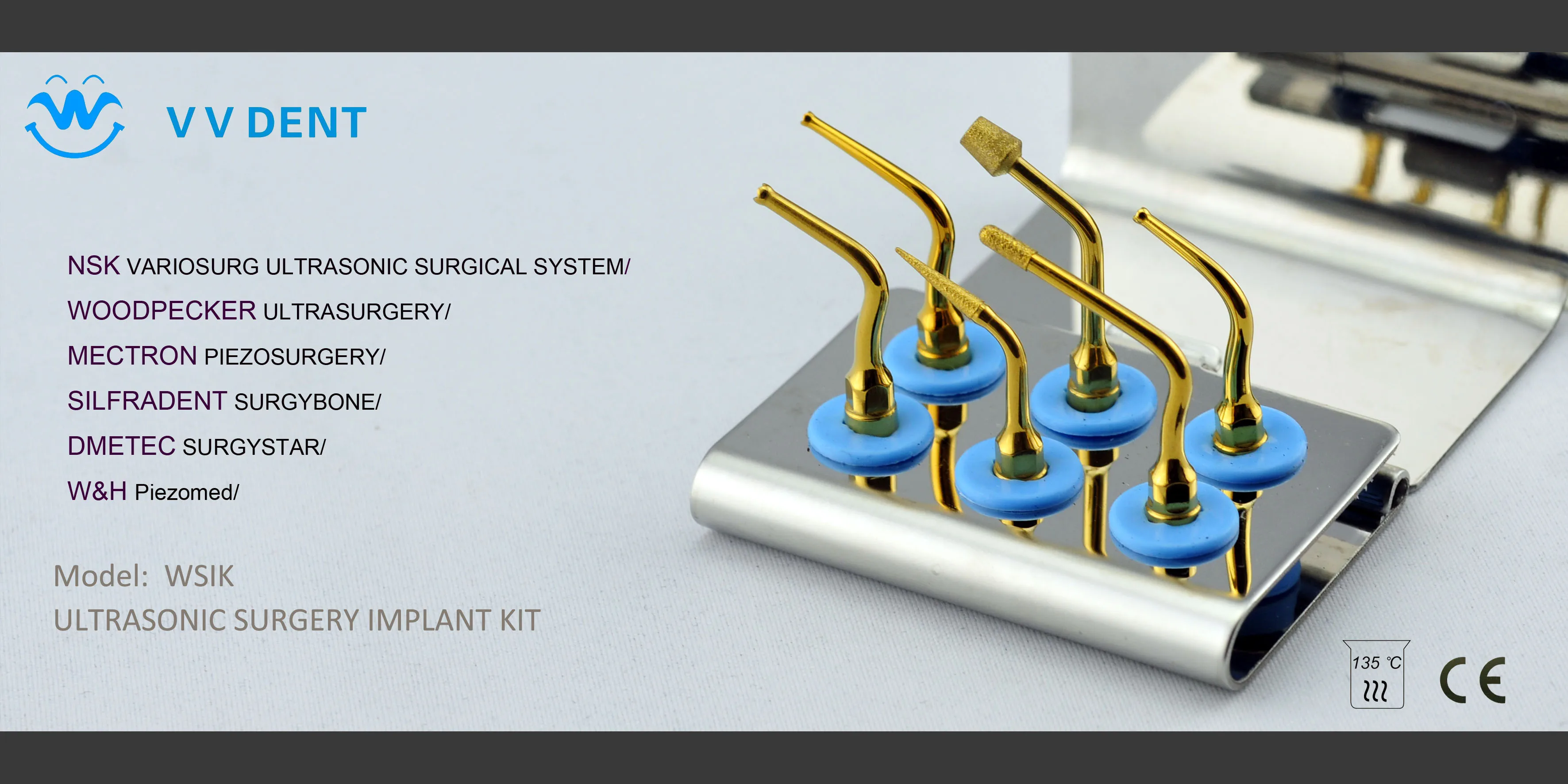 VVDental Piezosurgery Tips Kit Premium Ultraschall-Zahneinsätze mit gehärteter Metallstruktur für Woodpecker Mectron Einheiten Werkzeuge – Detail 11