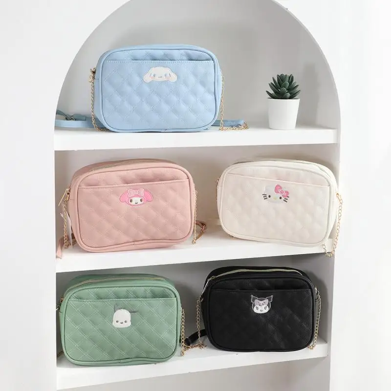 

Kuromi Hello Kitty Sanrios сумка через плечо милая маленькая сумка на плечо подарок для девочки Kawaii мультфильм маленькая сумка через плечо раздвижная посылка