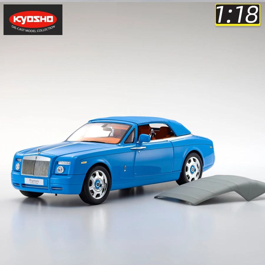 KYOSHO 1:18 scale new Rolls-Royce Phantom Two-door Retro sports car simulation alloy car model for holiday gift collection