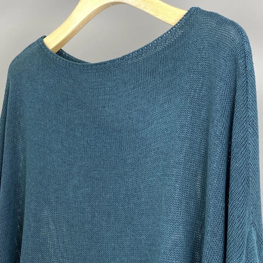 2025 Primavera y novedad de verano, Tops de manga larga tejidos de lino sueltos y cómodos, jersey fino de Color sólido para mujer