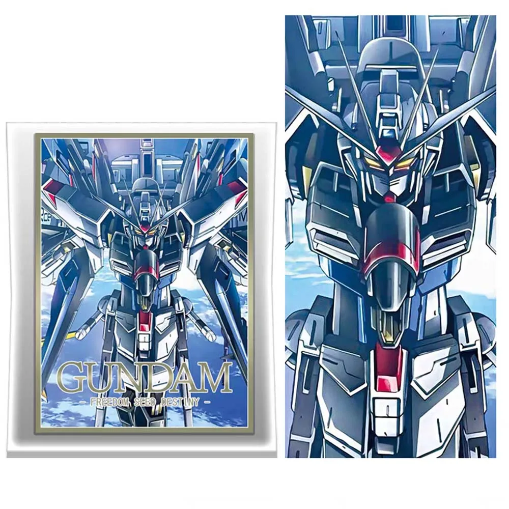

60pcs Mobile Suit Gundam SEED Freedom Flash Card Sleeve PTCG Anime Game Collection Card Protective 67*92mm