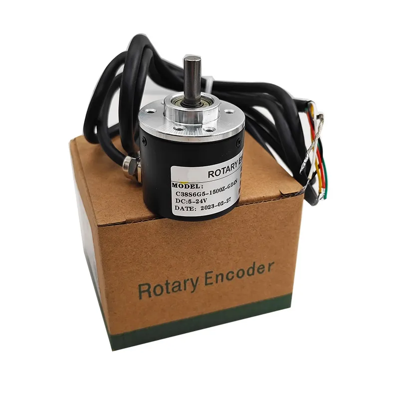 Encoder Rotatorio Incremental 38S6G5-Z 50-2500PPR ABZ 5-24V DC NPN Sensor Fotoeléctrico de Alta Precisión Compatible con E6B2-CWZ6C