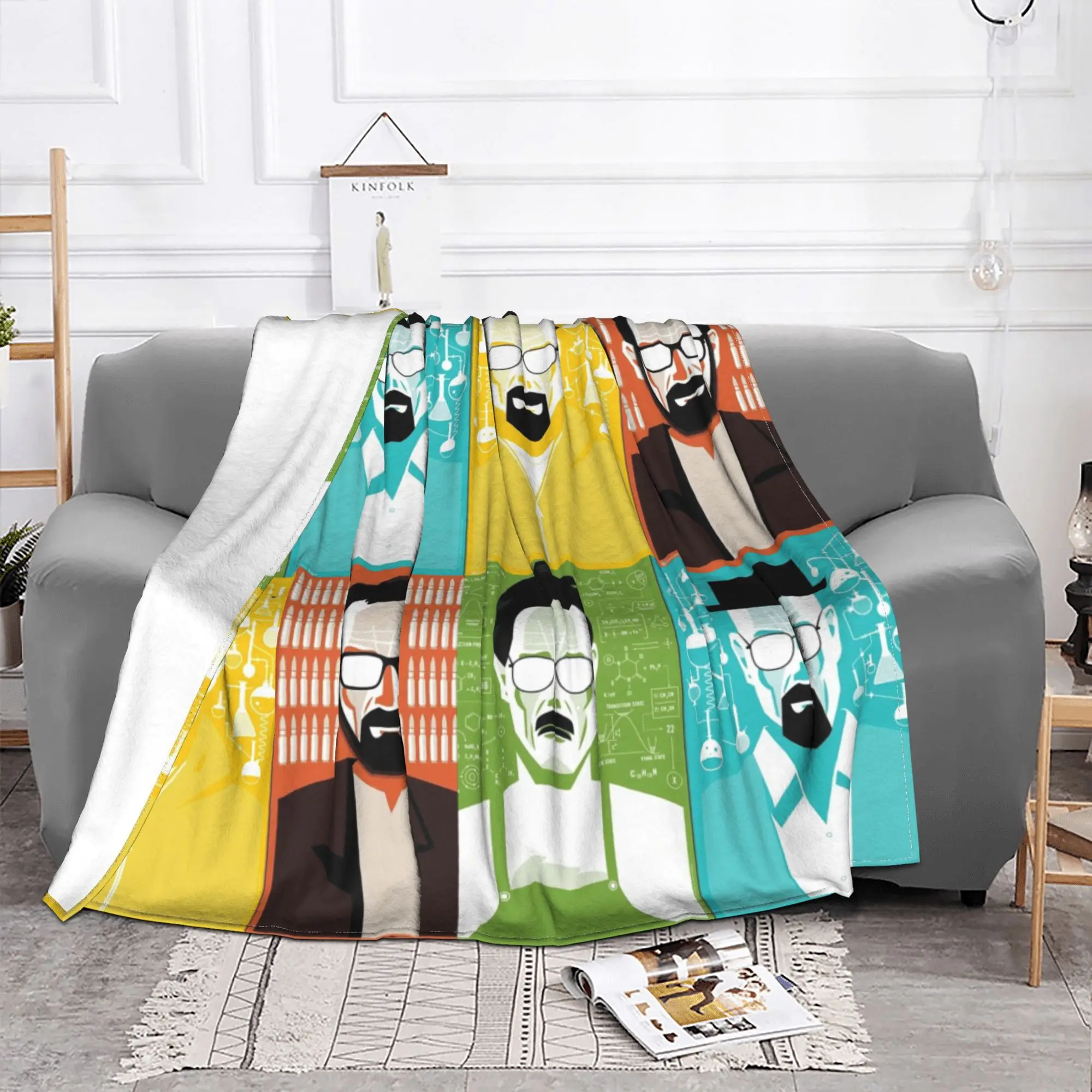 Chemistry Heisenberg Flannel Blanket Breaking Bad Mike Hank Walter White Jesse Throw Blankets for Home 200x150cm Rug Piece