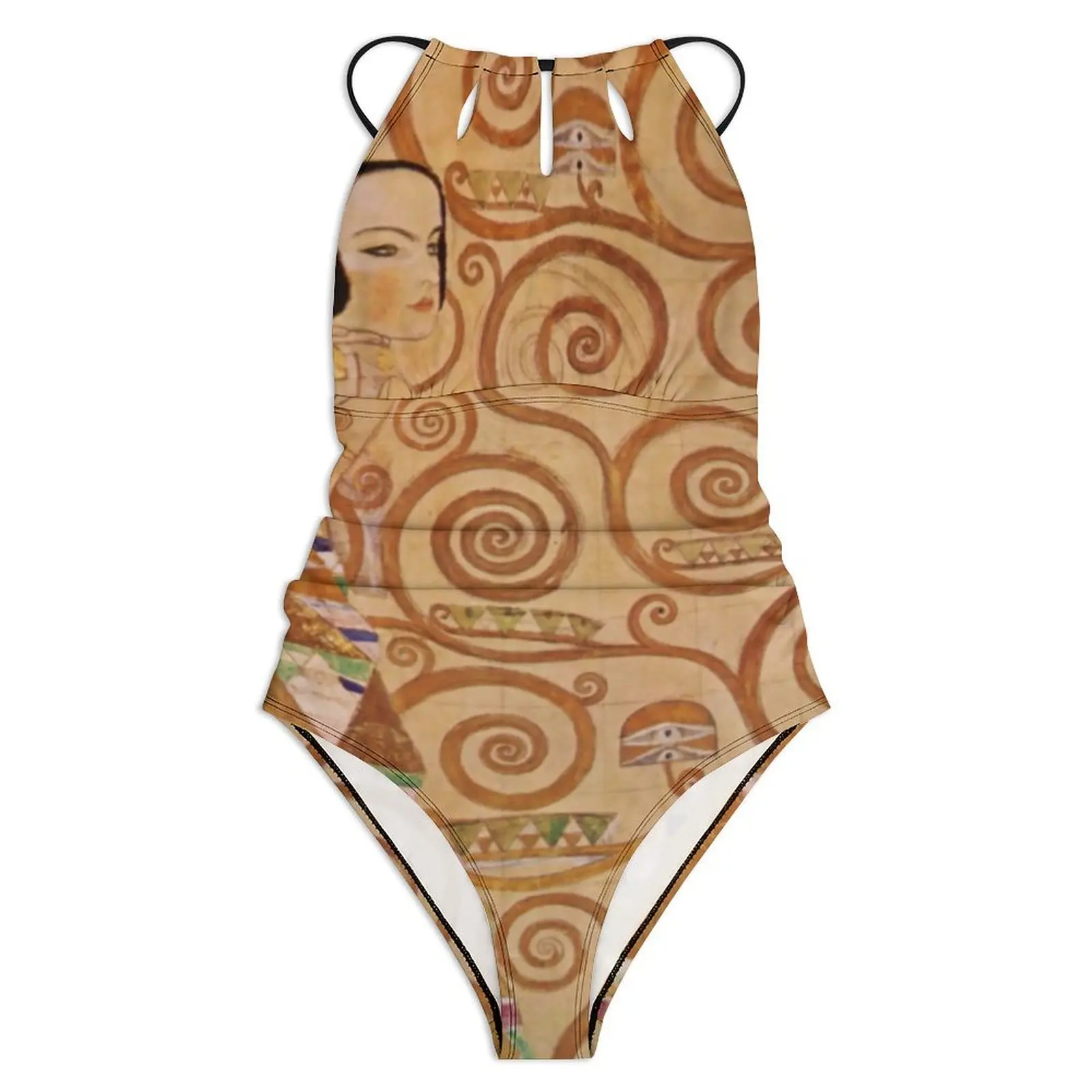 Gustav Klimt Swimsuit Sexy Victorian Art Nouveau One Piece Swimwear Push Up Swimsuits Fashion Vacation Bath Beachwear