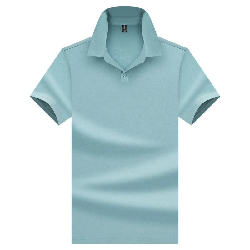 Light Business Casual Polo Shirts for Man High End Short Sleeve Minimalist Tee Tops Quality Tennis Golf T Shirts Summer Clothing