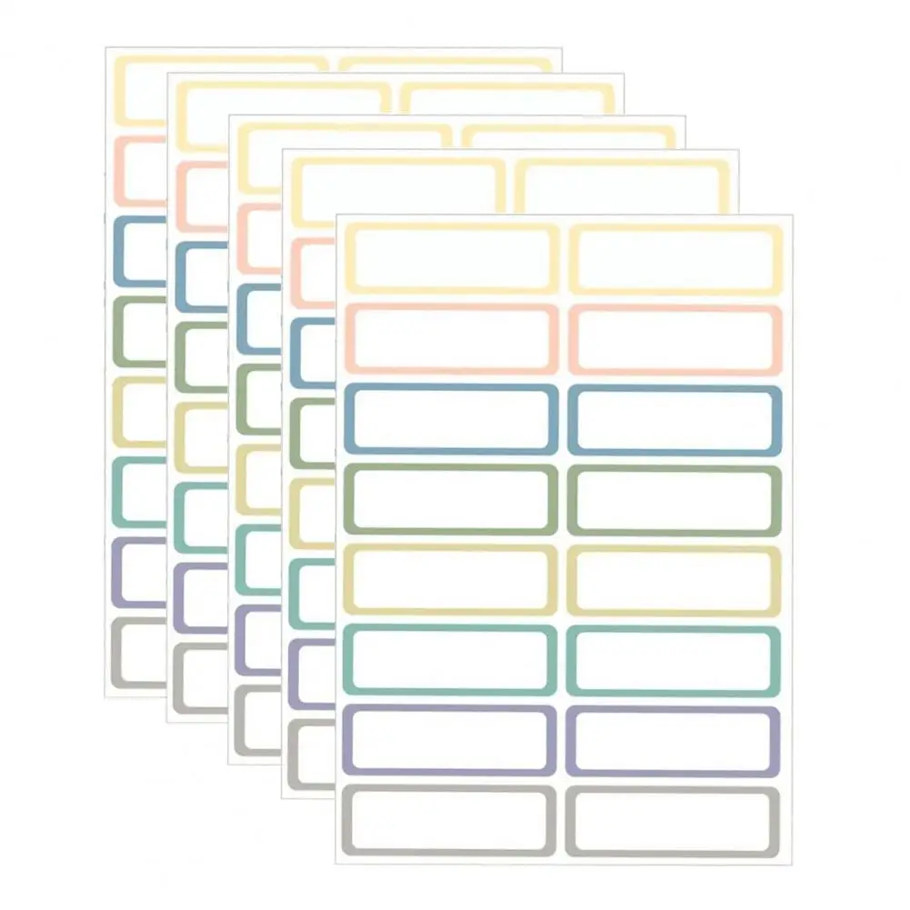 

Самоклеящиеся этикетки для хранения замораживания. Красочные съемные прямоугольные этикетки для пищевых контейнеров. Классная комната для доски.