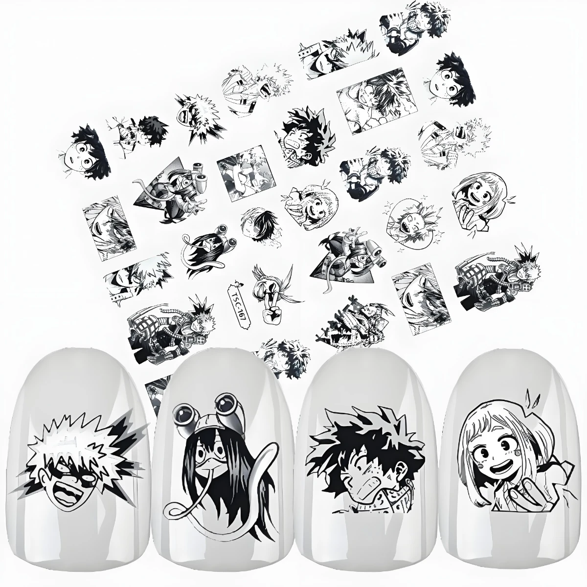 

TSC-167 My Hero Academia,deku,Midoriya Izuku,みどりや, Anime 3d Nail Art Stickers Nail Stickers