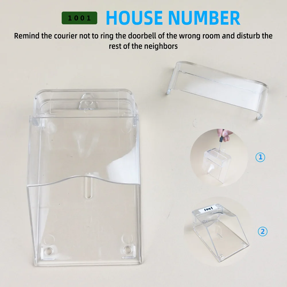 1Pcs Waterproof Rain-proof Protective Cover For Wireless Doorbell Smart Door Bell Ring Chime Button Transparent Waterproof Home