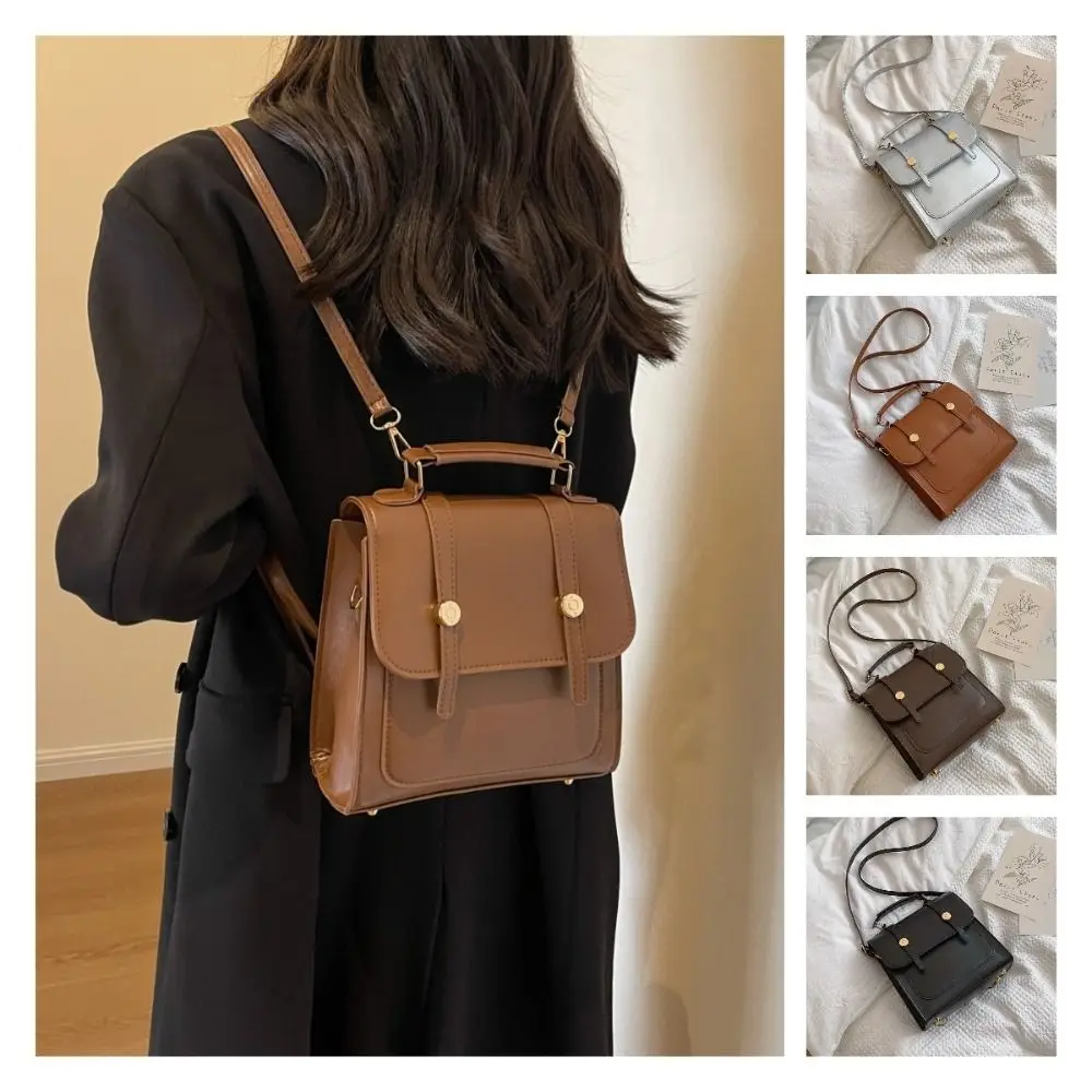 Wysokiej jakości torba szkolna do spędzania wolnego czasu Modna torba na ramię w stylu vintage Casualowy plecak damski ze skóry PU