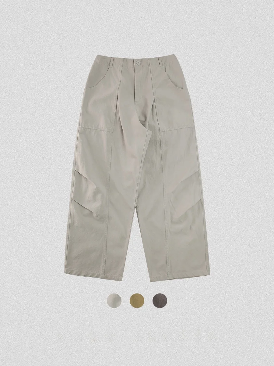 

Свободная рабочая одежда из чистого хлопка, длинные брюки для мужчин, широкие брюки, удобные повседневные брюки с эластичной резинкой на талии, молодежная мода Sle