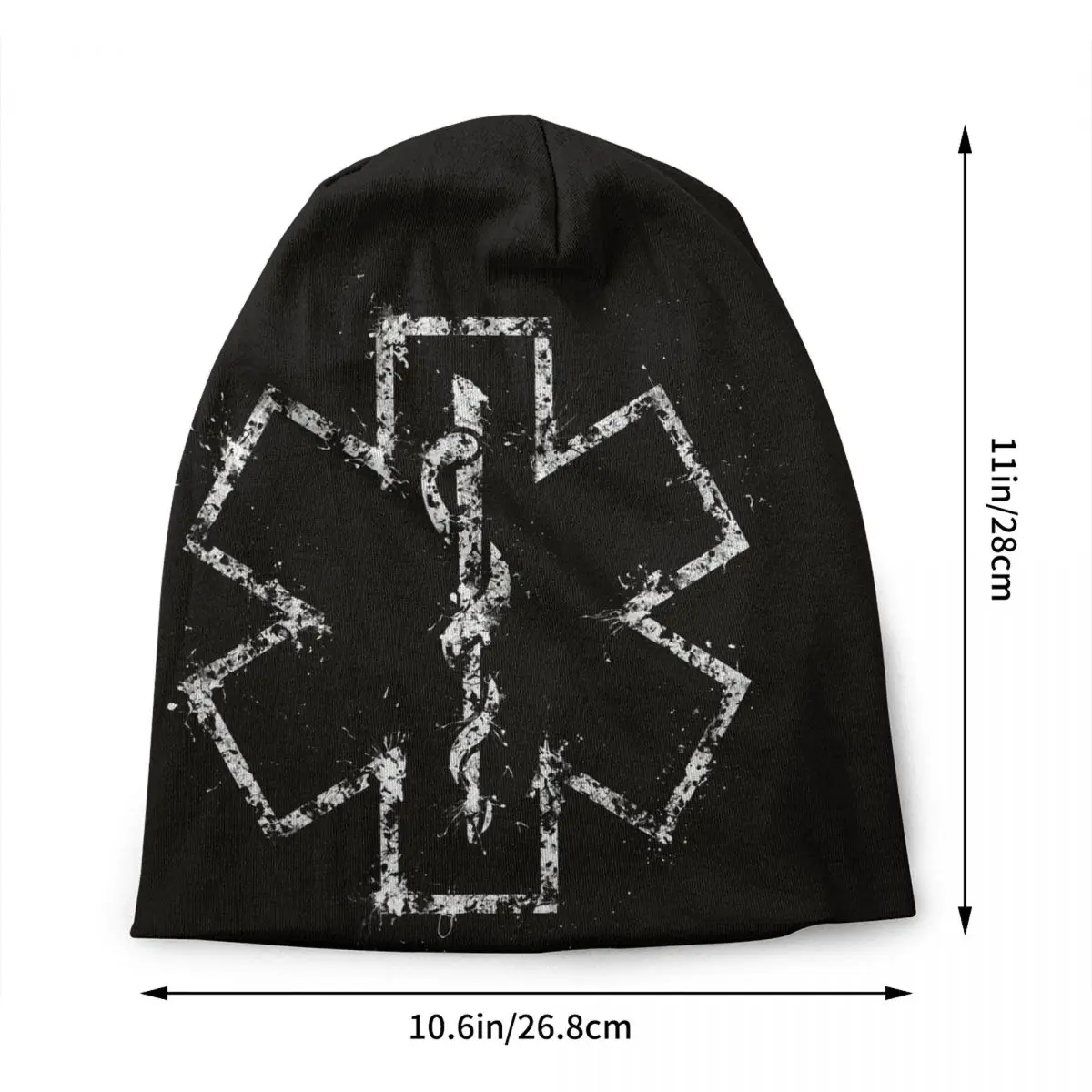 Star Of Life EMT Skullies Beanies Caps Unisex Winter Warm Knit Hat Adult Emergency Medical Paramedic Bonnet Hats Outdoor Ski Cap