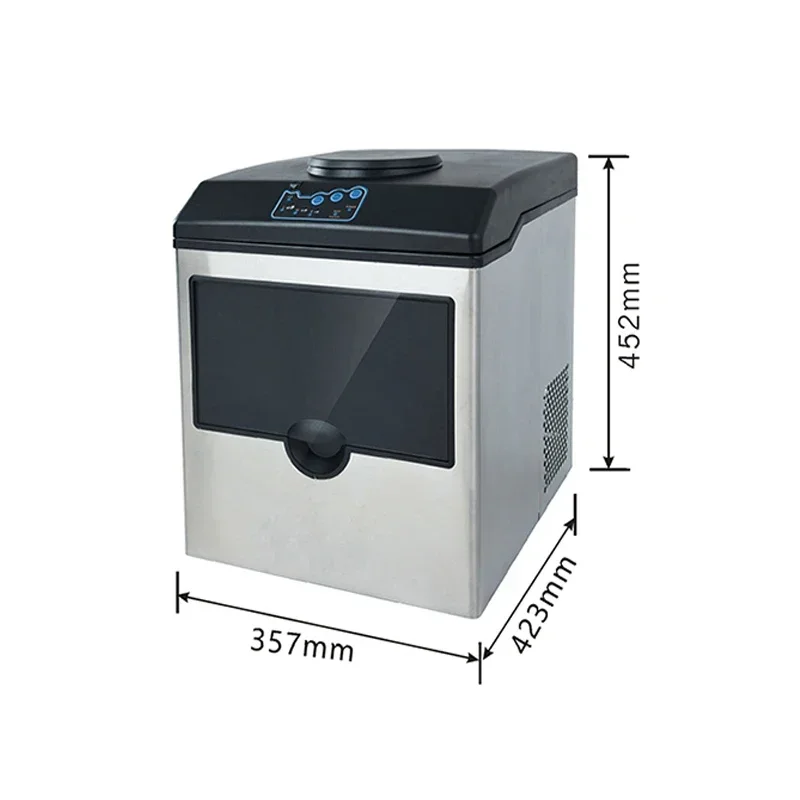 25 كجم التجارية عالية الجودة آلة صنع الثلج الإنجليزية لوحة المنزلية آيس كيوب صانع الشاي الحليب متجر التلقائي مدخل المياه