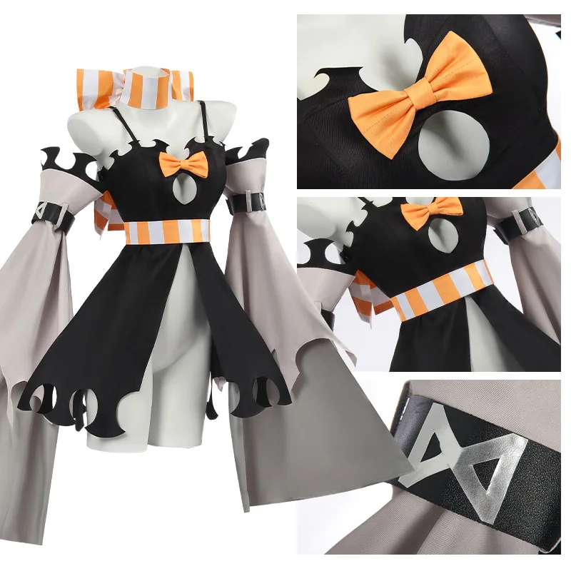 Gachiakuta Amo Empool Cosplay Costume Long Wig Sexy Dress Full Set Carnival Halloween Party Role Play Uniform for Girls - view 3