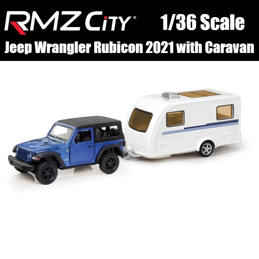 1/36 Jeep Land Rover Ford F-150 con Caravan Horse Trailer Truck RMZ City Toy Car Model Diecast regalo in miniatura per bambini ragazzo