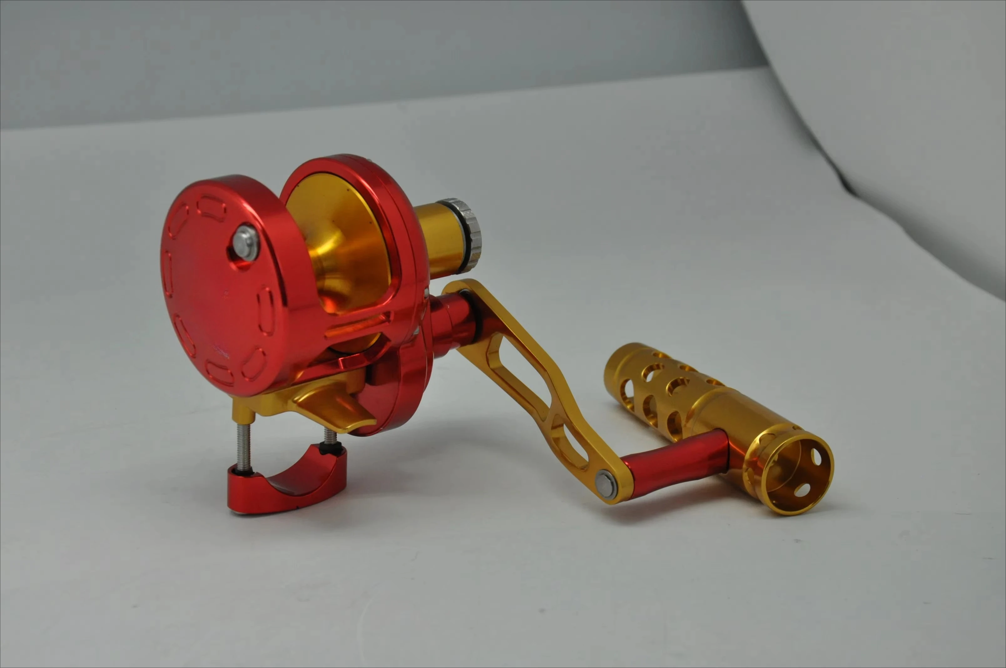 Carrete de pesca de agua salada de mar, carrete de Jigging lento de Metal completo para curricán, carrete de pesca con plantilla oceánica superior