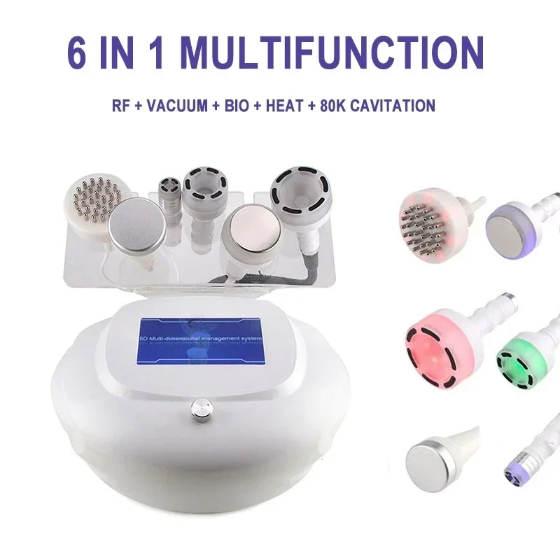 

Professional 80K Cavitation RF Ultrasonic Vacuum Weight Loss Body Slimming Fat Burner Beauty Machine 6in1 Skin Lifting Massager