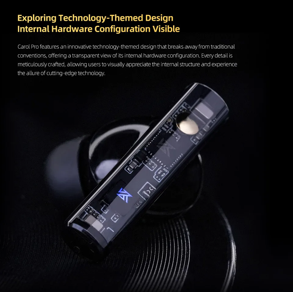 KZ Carol Pro ANC True Wireless TWS Bluetooth 5.4 سماعة 6 ميكروفونات نشطة إلغاء الضوضاء داخل الأذن سماعات أذن استريو مقاومة للماء