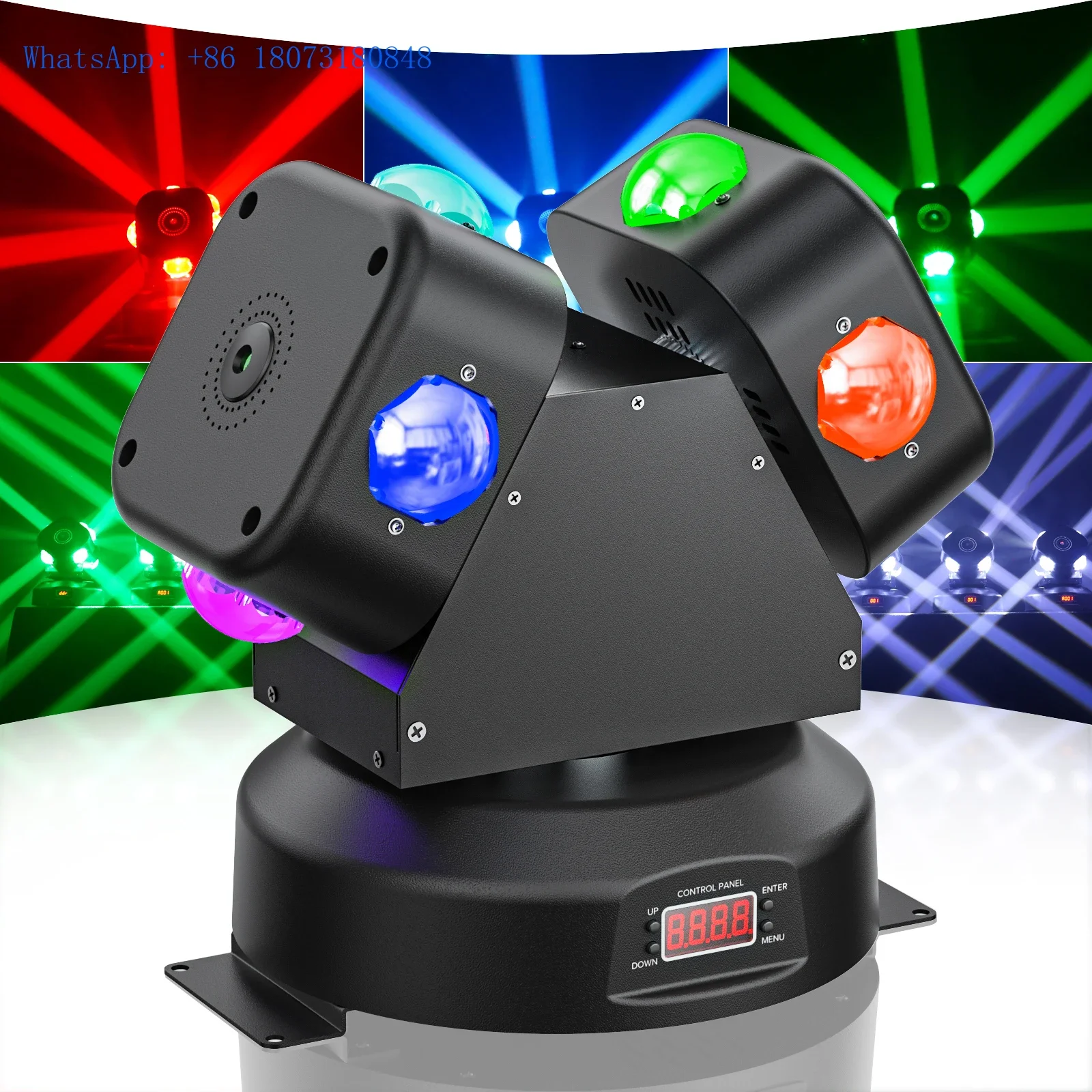 

120W Double Head Led Moving Light Beam Laser Effect Stage Lighting Rgbw Red Green Laser Dj Club Lamp